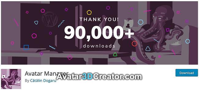 download page for the avatar wordpress plugin avatar manager