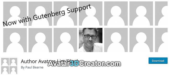 download page for the avatar wordpress plugin author avatars list